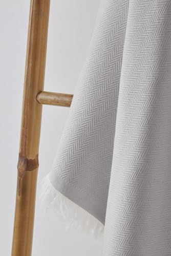 Textilhome Cubre Sofá Multiusos Funda Sofa y Cama, Manta Foulard Plaid Jarapa Colcha Cubrecama Protector Martina, 230x285 cm, Color Perla. Certificado Oeko-Tex