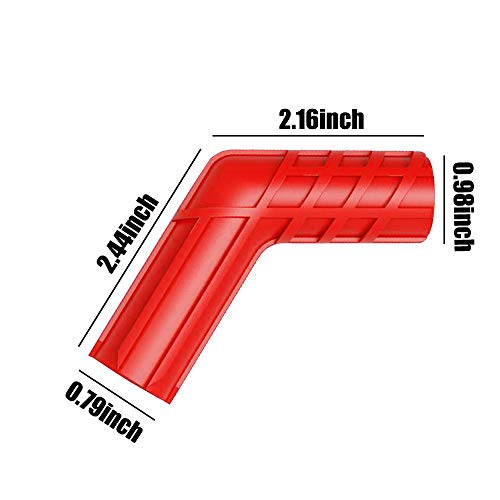 ROMASO Motorcycle Shift Lever Cover,Rubber Shift Sock,Flexible Rubber,Anti-Slip Stripes Design,Universal Red(Pack of 2)