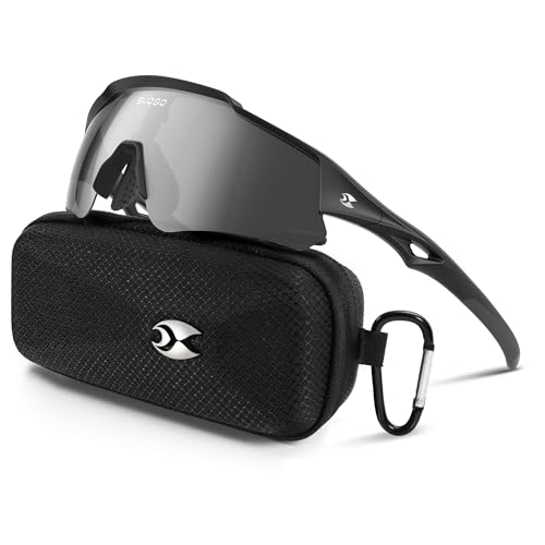 suoso Sports Cycling Sunglasses for Men: Lightweight UV Protection Polarized Sun Glasses for Youth Baseball Softball Running