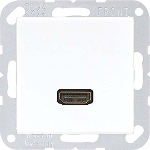 Placa HDMI Jung marfil AS500 de alta resistencia y acabado premium