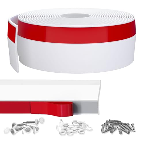 ChinJo Garage Door Seal Top and Side Garage Weather Stripping (White 36FT)
