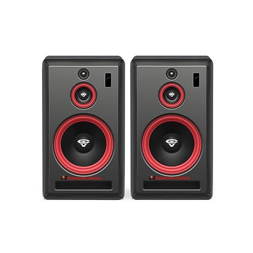 CERWIN-VEGA! VEGA10SB-PR 10 inch 280 Watts 3-Way Studio Monitors Full Range Active Powered Black (VEGA10SB-PR)