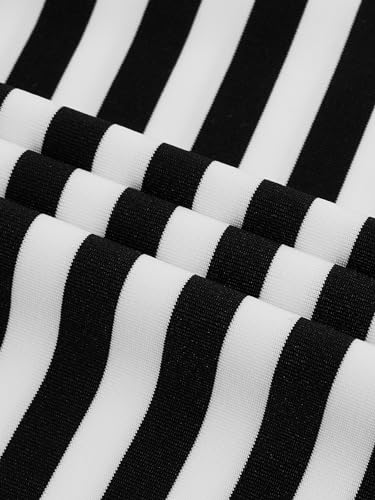 Image of OYOANGLE Girl's Striped Print Cami Dresses and Short Sleeve Knot Tie Front Top Sets 2 Pieces Outfits