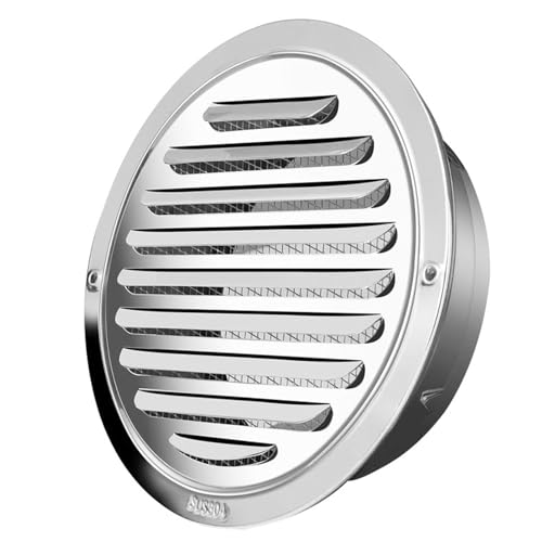 EJGMCNSGB Ventilación de Chimenea con Salida de Aire Redonda y Rejilla de ventilación integrada, Ideal para cocinas, garajes, oficinas y almacenes (304,19 cm)