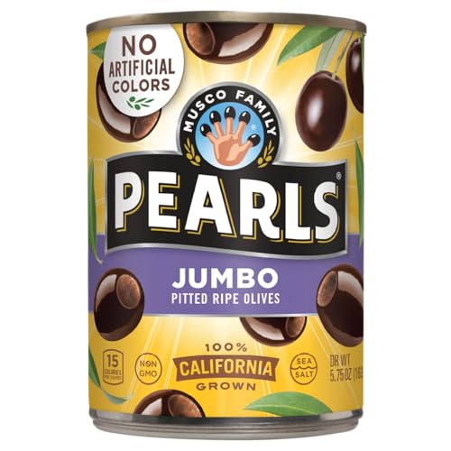 Pearls Jumbo Ripe Pitted Olives, Pack Of 12, 5.75 Oz Cans