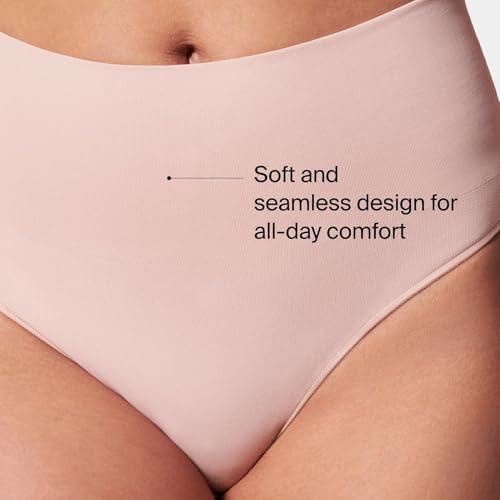 Image of SPANX SPANXshape ExtraOrdinary Thong - Sculpting with Compression - Women's Shapewear Underwear - Recycled Nylon Fabric Blend