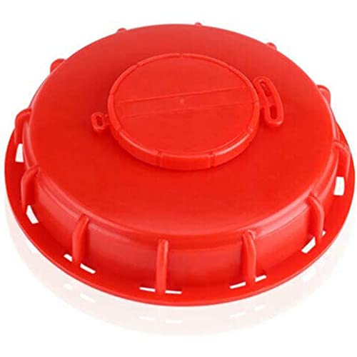 Boxonly IBC Tote Lid Cover 165mm Inner Diamater IBC Lid Tote Fittings Water Tank Cap Cover IBC Tank Lid Water Liquid IBC Tank Fitting Cap Red Cover