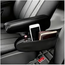 2PCS Leather Arm Rest Cover for Car,Upgraded Anti-Scuff Car Armrest Cover with Side Storage Pouch,Universal Cars Arm Rest Covers Pad Cars Interior Accessories for Trucks,SUVs