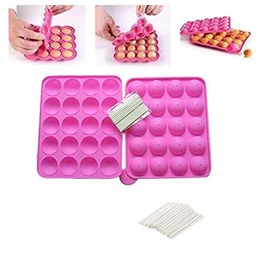 BPA-fri silikon kakform pop, klubba silikonformer, muffins tårta iskubsbrickor med 120 pinnar gumdrop gelé formar – rosa