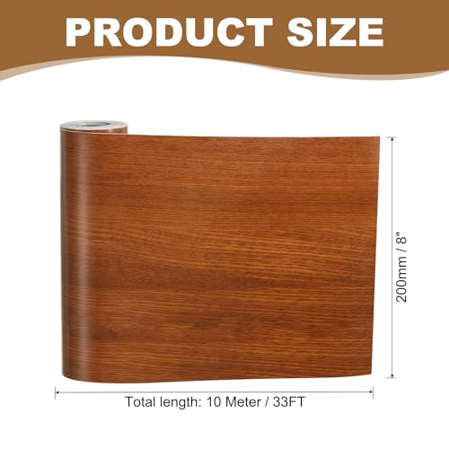 Image of PATIKIL Self Adhesive Wood Grain Repair Tape 33'x 8 inch, Multi-Use Realistic Wood Grain Repair Patch for Furniture Floor Door Table Chair Windows Handicraft DIY, Teak