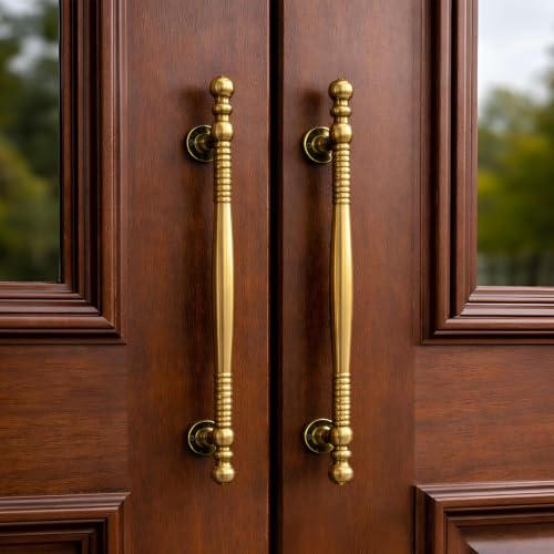Image of VOLO Main Door Pull Push Handle | Door Handle for Home Office | Interior Exterior Door Hardware Pull Handle | (Pack of 1 Piece, Antique Brass, 12 Inch (300MM))