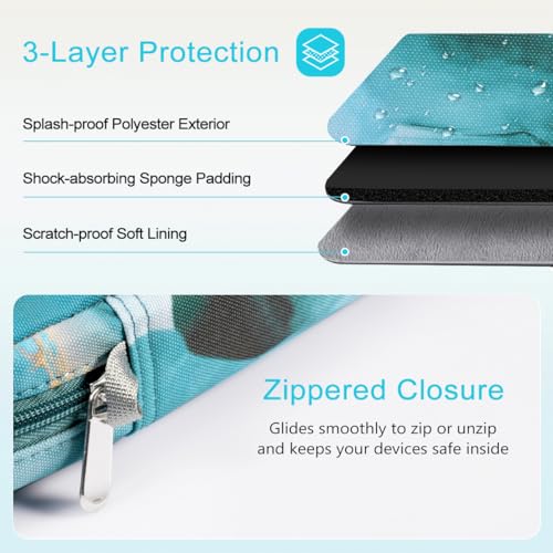 Image of TiMOVO 13 Inch Tablet Sleeve with Shoulder Strap,Cloud Peacock | Fits iPad Air 13 inch, iPad Pro 13 inch /12.9 inch, Surface Pro 12, Galaxy Tab S10 Plus /FE+, Remarkable Paper Pro 11.8 inch
