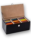 Gourmet Herbal and Decaf Tea Gift Variety, 60 Count, Non-GMO and All-Natural, Vegan Leather Storage Box