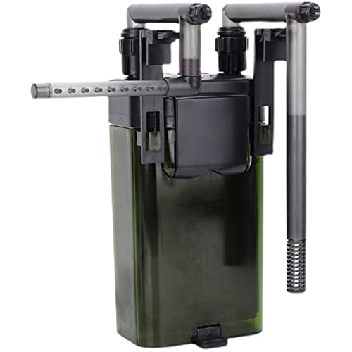 KEYESMINER Filtro Exterior para Acuario Hang Filtro de Tanque Filtro de Pescado montado en la Pared Barril Acuario de Hierba Externa Filtro de Tanque Filtro de cañón pequeño
