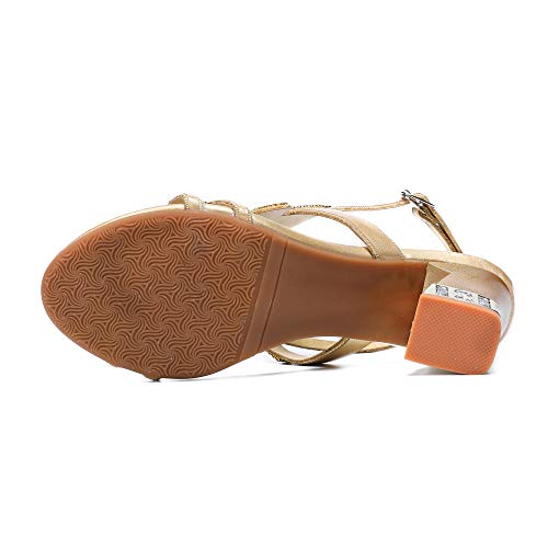 Women's Handmade Rhinestones Crystal Heel Evening Bridal Wedding Prom Sandals Heeled 6.5 cm4