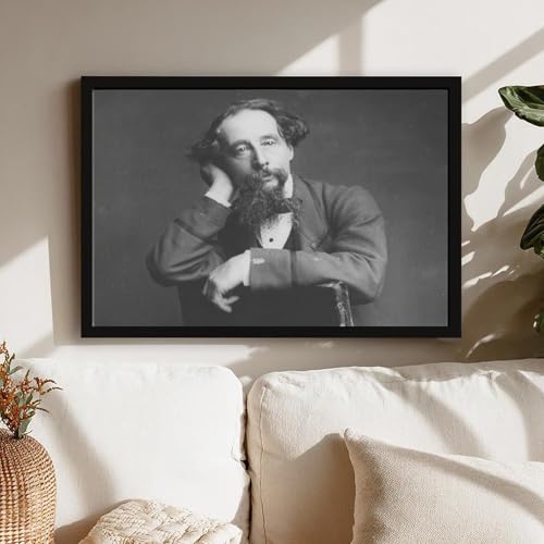 Impression sur toile Charles Dickens décoration murale 30x45 cm