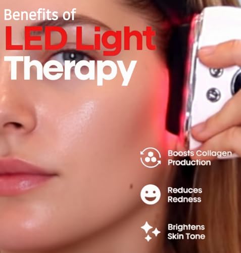 Image of Bian Aura Pro V2 Electric Gua Sha Massager - Real Bian Stone Head, 9 Adjustable Heat & Vibration Modes, Multi Powerfull Red /Blue /Purple LED Light Therapy for Face & Neck Lifting