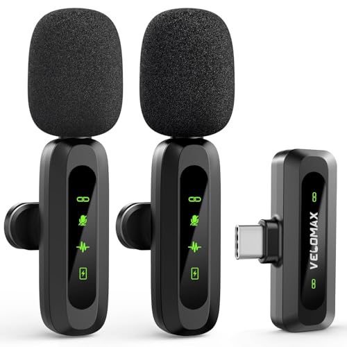VELOMAX Mic for YouTube Wireless - Ultra-Clear Noise Reduction, 30M Stable Connection, Zero Latency,...
