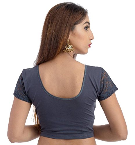 Image of Fressia Fabrics Women's Stretchable Readymade Saree Blouse Crop Top Choli