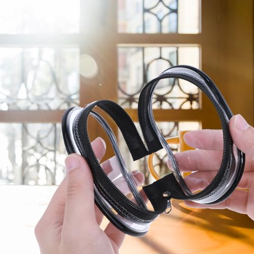 DIVINA VITAE 3Pcs Mini Clear Makeup Bag with Zipper, Waterproof Makeup Bag Key Pocket Lipstick Bag Card Holder Data Cable Organizer Zipper Pouch for Women Girls(Black, White)4