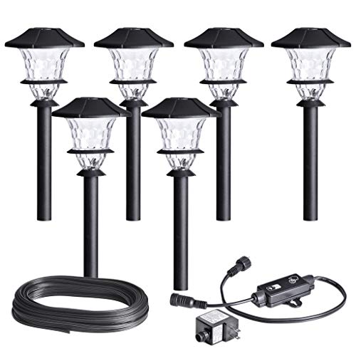 Sterno Home GL33966BK Low Voltage cast Aluminum 0.3W Path kit, 6-Pack Paradise Outdoor 10 LED, 120V, 6 Lumens, 2 Watts, Black, 6 Piece