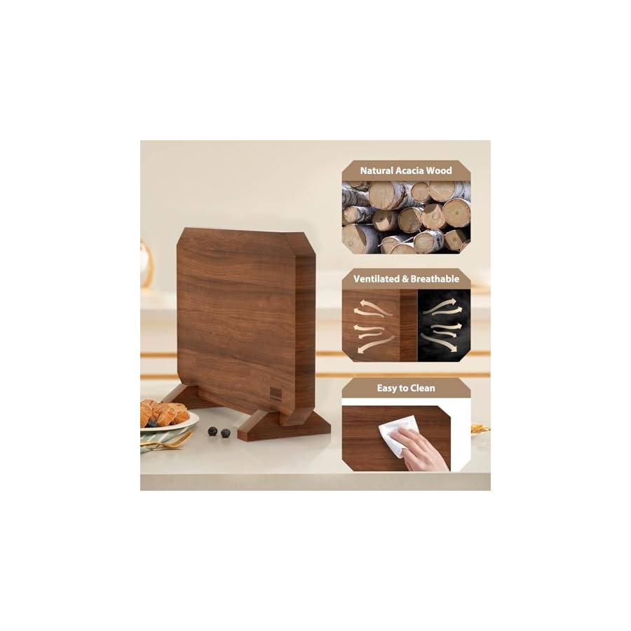 Magnetic-Knife-Block-Thickened-Acacia-Wood-Kitchen-Knife-Holder-Stand-with-Strong-Magnets-Multifunctional-Double-Side-Knife-Storage-Organizer-for-Kitchen-Counter HOSHANHO Magnetic Knife Block, Thickened Acacia Wood Kitchen Knife Holder Stand with Strong Magnets, Multifunctional Double Side Knife Storage Organizer for Kitchen Counter