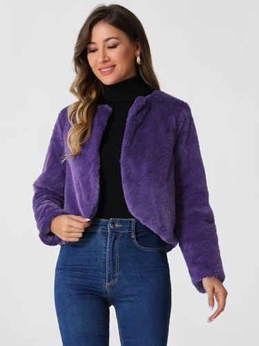 Chaqueta corta de piel sintética bolero formal para trajes de novia y damas de honor 4