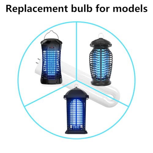 Loowoko Insektenvernichter Elektrisch 15W Ersatz Birne, UV Ersatz birne für Insektenvernichter, 7,48 Zoll UV Rohre für 15W 18W Mückenlampe/Mückenkiller, Ersatzlampe für Insektenvernichter, 4-Pin