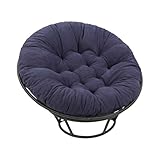 LYLNBYWK Papasan Chair Cushion 44' X 44', Corduroy Round Supportive Cushion (Without Chair), Pack of 1, Dark Blue