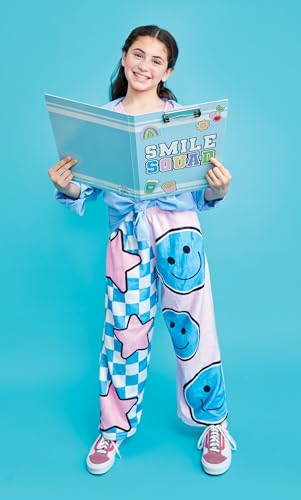 Image of iscream Big Girls Silky Soft Plush Pretty Print Fleece Pants - Boho Bliss Collection