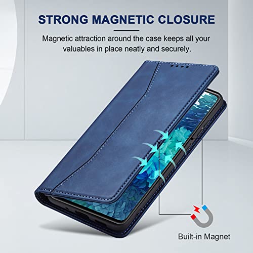 Image of Jasonyu Flip Wallet Case for Samsung Galaxy S20 FE 5G,Blue