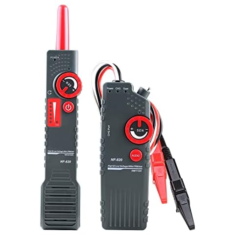 Kolsol Underground Cable Locator NF-820 Wire Locator Network Tester High & Low Voltage Cable Wire Locator with Anti-Interference to Locate Pet Fence Wires, Metal Pipes Electrical & Telephone Cable Cover