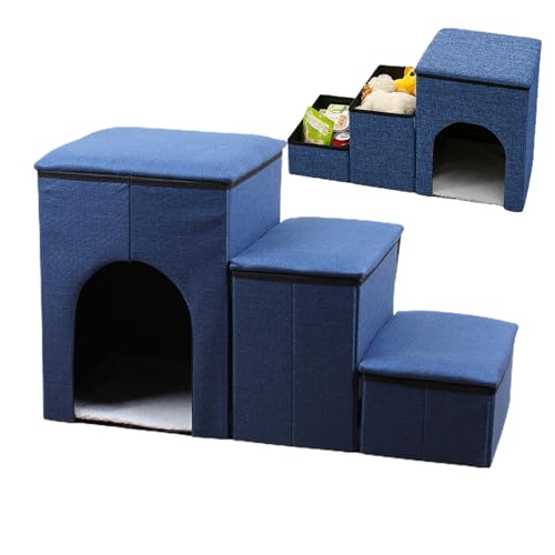 Passos de cachorro para cama alta | Degraus para cama de cachorro | Escadas de rampa portátil de 3 e