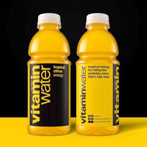 vitaminwater Energy Tropical Citrus, Flavored Water Beverage, 20 fl oz, 12 Pack - image 9