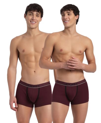 Image of Jockey 8015 Men Super Combed Cotton Solid Trunk (Pack of 2)