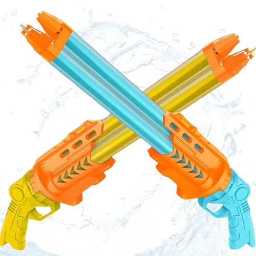 Image of Storio Triple Barrel Holi Pichkari Water Gun Toy for Kids with Long Range |High Pressure Mechanism Ideal Outdoor Toy for Pool & Beach Fun
