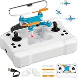 Mini drone per tutte le età con voli acrobatici facili e trucchi a 360°, perfetto per principianti, mini drone per bambini con LED, mantenimento dell