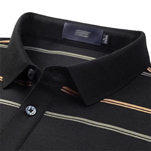 Seiden-T-Shirt mit Streifen, kurzärmelig, atmungsaktiv, kühl, dehnbar, für den Sommer (Farbe: D, Größe XXXL, Code) (D L)