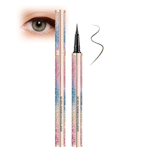 Starry Sky Waterproof Brown Liquid Eyeliner Pen, Long-Lasting Smudge-Proof Eye Liner with Ultra-Fine Flexible Tip for Smooth Application, Easy Winged Looks & Precise Definition for Many Eye Shapes