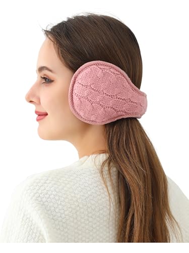 sy soul young Ear Muffs for Winter Women Warm Fuzzy Kint Earmuffs Foldable Cold Weather fur Ear Warmer Outdoor Unisex