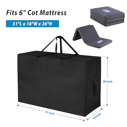 Image of 6 Inch Cot Tri Folding Mattress Storage Bag for Tri Fold Mattress