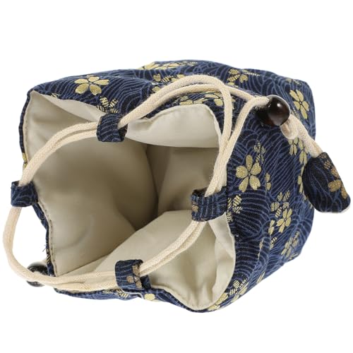 LIFKOME 携帯便利な茶器収納巾着袋 軽量コンパクトなティーキャリー バッグ 細かい小物整理に ティーカップと急須用トラベルオーガナイザ