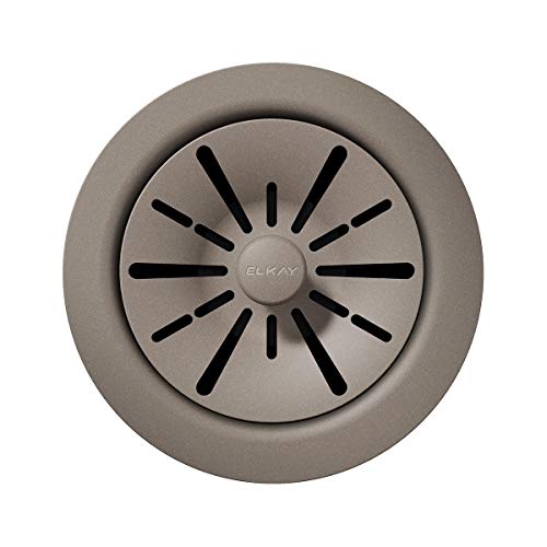 Elkay Quartz Perfect Drain 3-1/2 Polymer Disposer Flange with Removable Basket Strainer and Rubber Stopper Silvermist Elkay Quartz Perfect Drain 3-1/2" Polymer Disposer Flange with Removable Basket Strainer and Rubber Stopper Silvermist
