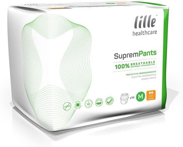 Lille Healthcare SUPREM Pants Pull Ups Extra (1430ml) Medium (80-110cm/31-43in) Pack of 14