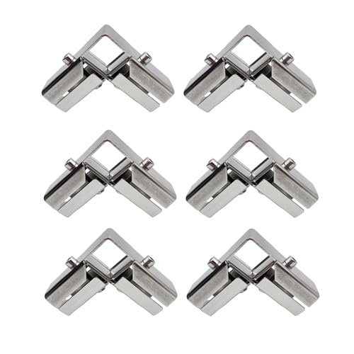 Yuqim 6 Sets Vierkantrohrschellen L-Form – Edelstahl, 25 Mm Innendurchmesser, Inkl. Montageset