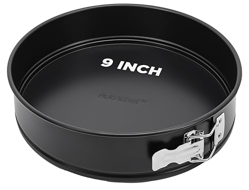 Nutrichef Tortiera 24 cm Apribile con Cerniera in Acciaio Antiaderente per Forno, Tortiera Fondo Rimovibile, Facile da Pulire, Ideale per Torte, Cheesecake e Crostate, Teglia da Forno fino a 230°