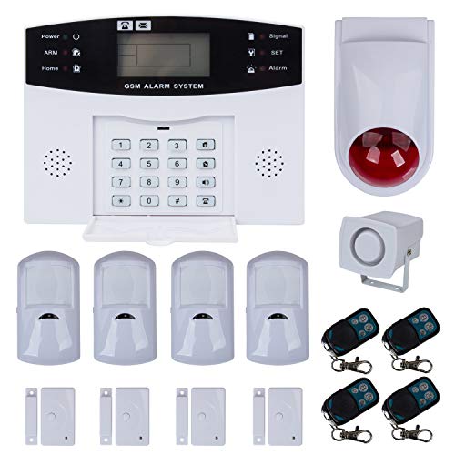 Teléfono con pantalla LCD Alarma Alarma Detector de movimiento seguridad PIR