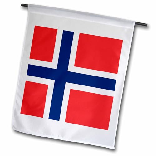 3dRose FL_158399_1 Flagge Norwegen-Norwegisch Rot Blau Weiß Skandinavisch Nordisch Kreuz Scandinavien Welt Land Garten Flagge 30,5 x 45,7 cm