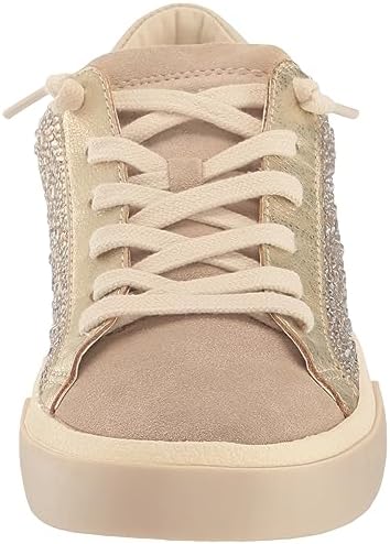 Dolce Vita Women's Zina Crystal Sneaker, Gold Suede, 9.5 | Image 1