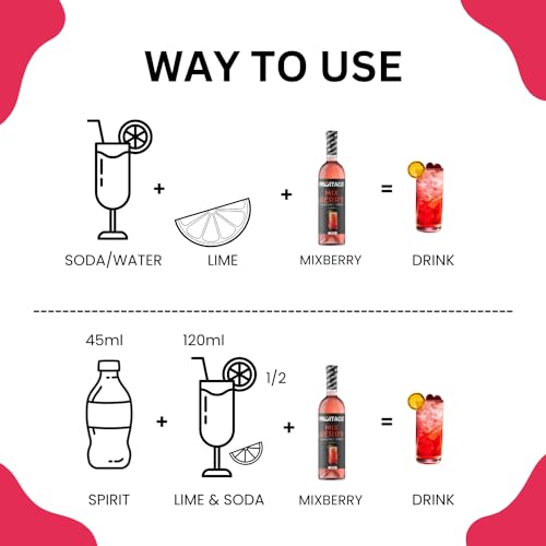 Image of Fruitaco Mix Berry Syrup: Perfect Mixer for Enhancing Mocktails & Cocktails, Drinks, and Mojitos at Parties, Conveniently Packaged in a 750ml Bottle for All Your Mixing Needs | Non-Alcoholic
